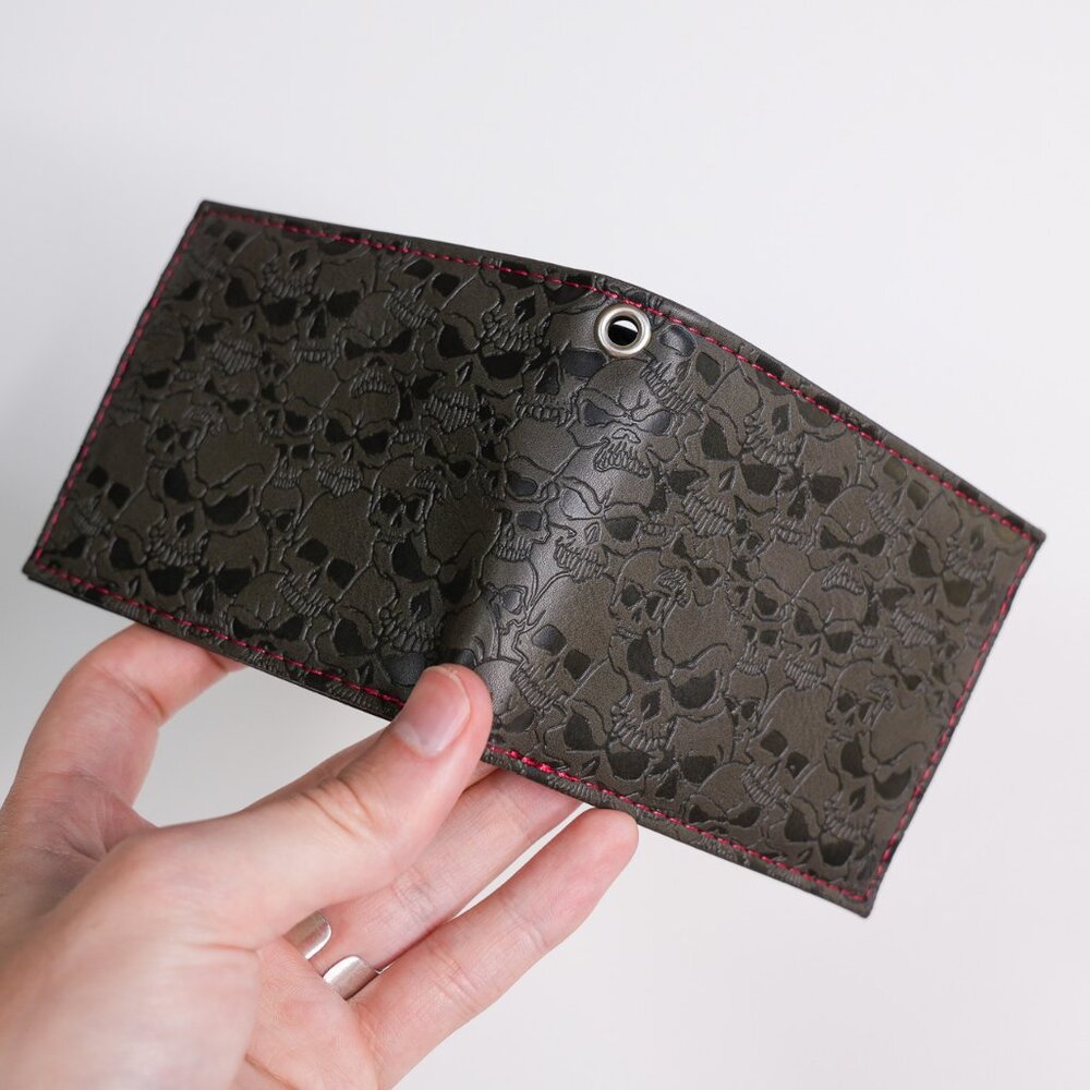 Black Skull Pattern Wallet
